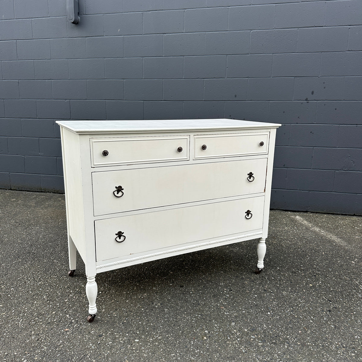 Beach White Antique Dresser