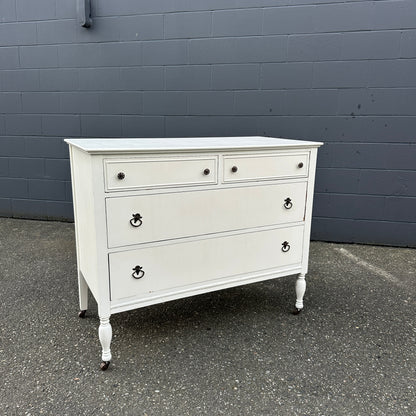Beach White Antique Dresser