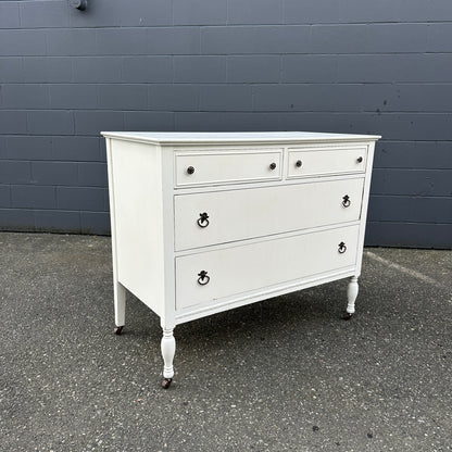 Beach White Antique Dresser