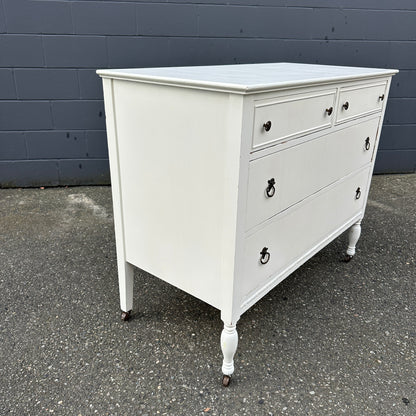 Beach White Antique Dresser