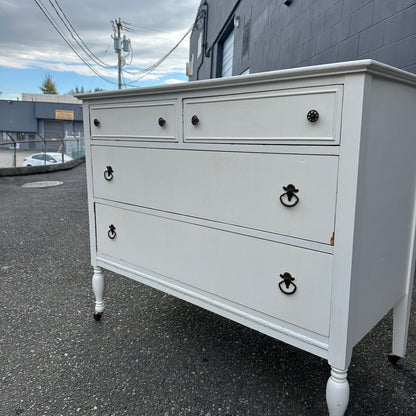 Beach White Antique Dresser