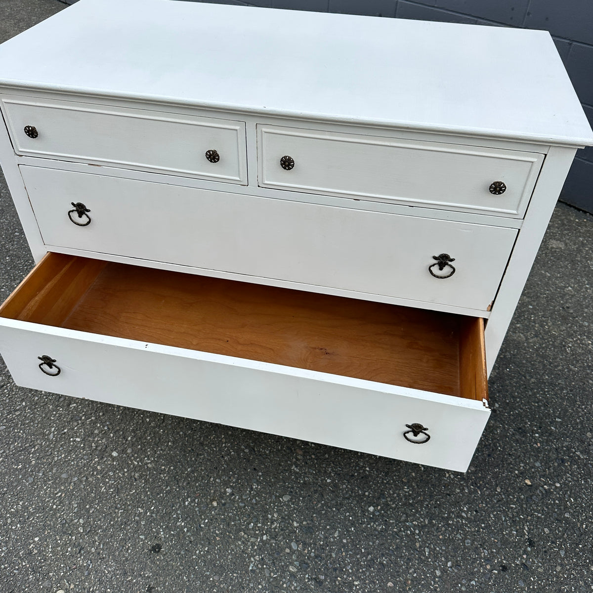 Beach White Antique Dresser