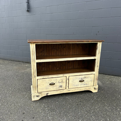Farmhouse Solid Wood Bookcase Cabinet