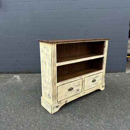 Farmhouse Solid Wood Bookcase Cabinet