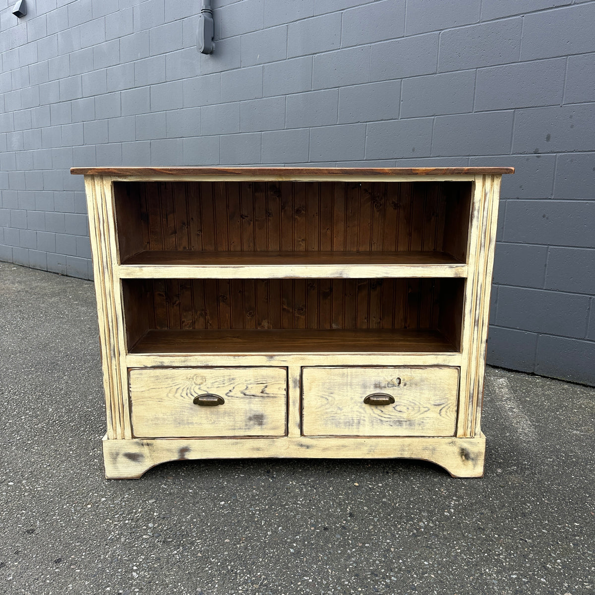 Farmhouse Solid Wood Bookcase Cabinet