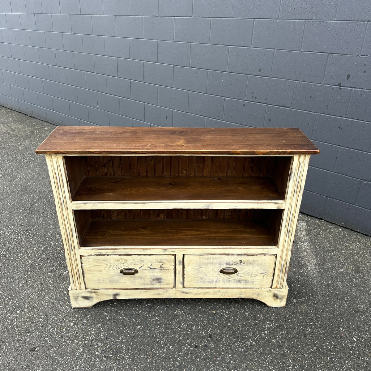 Farmhouse Solid Wood Bookcase Cabinet
