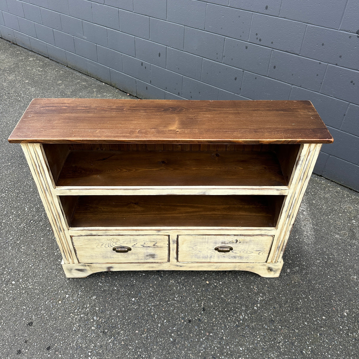 Farmhouse Solid Wood Bookcase Cabinet