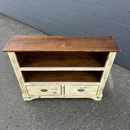 Farmhouse Solid Wood Bookcase Cabinet