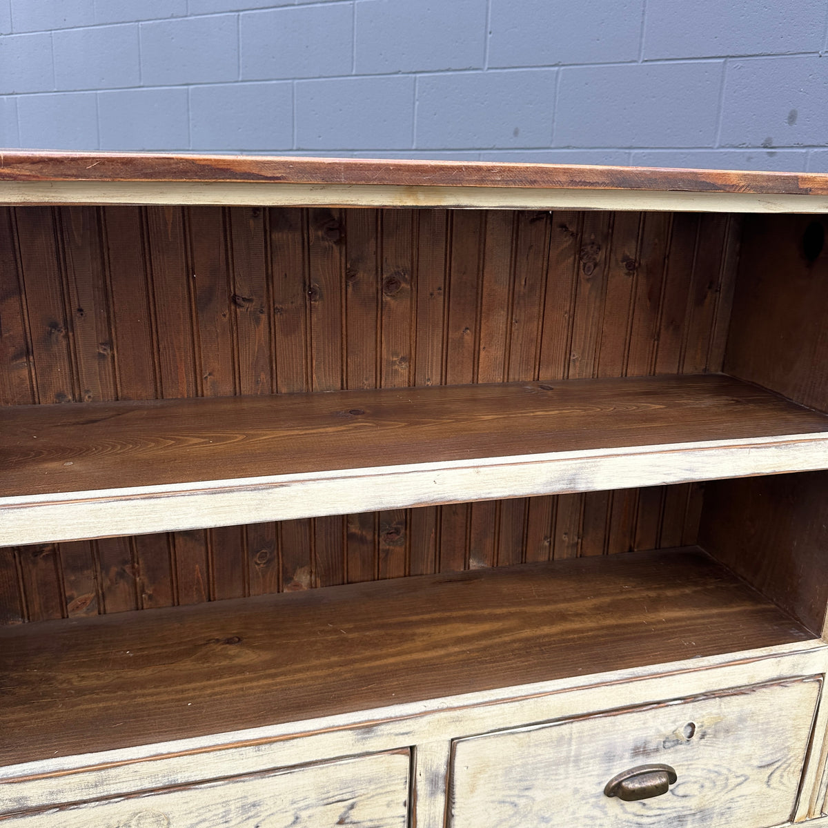 Farmhouse Solid Wood Bookcase Cabinet