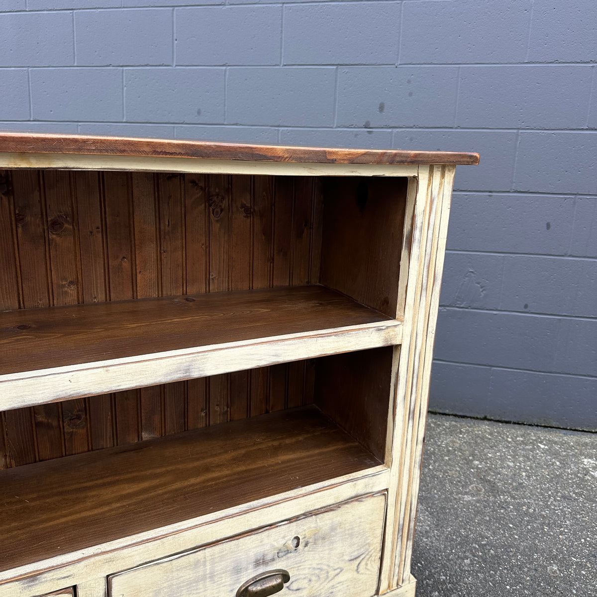 Farmhouse Solid Wood Bookcase Cabinet