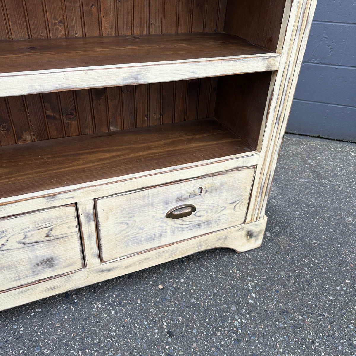 Farmhouse Solid Wood Bookcase Cabinet