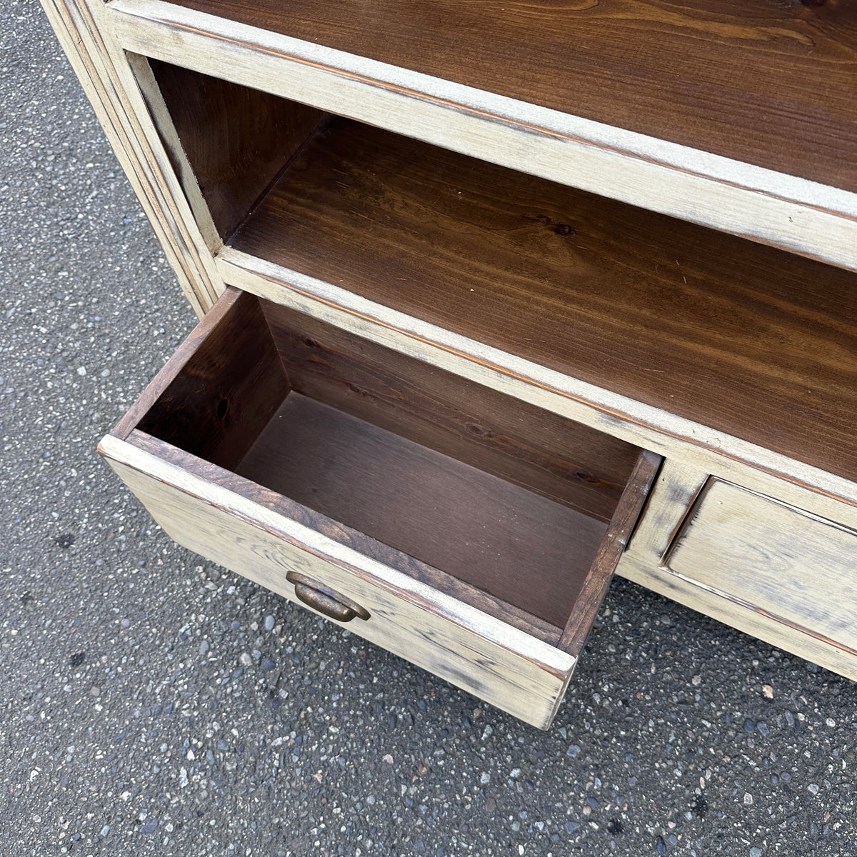 Farmhouse Solid Wood Bookcase Cabinet