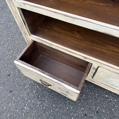 Farmhouse Solid Wood Bookcase Cabinet