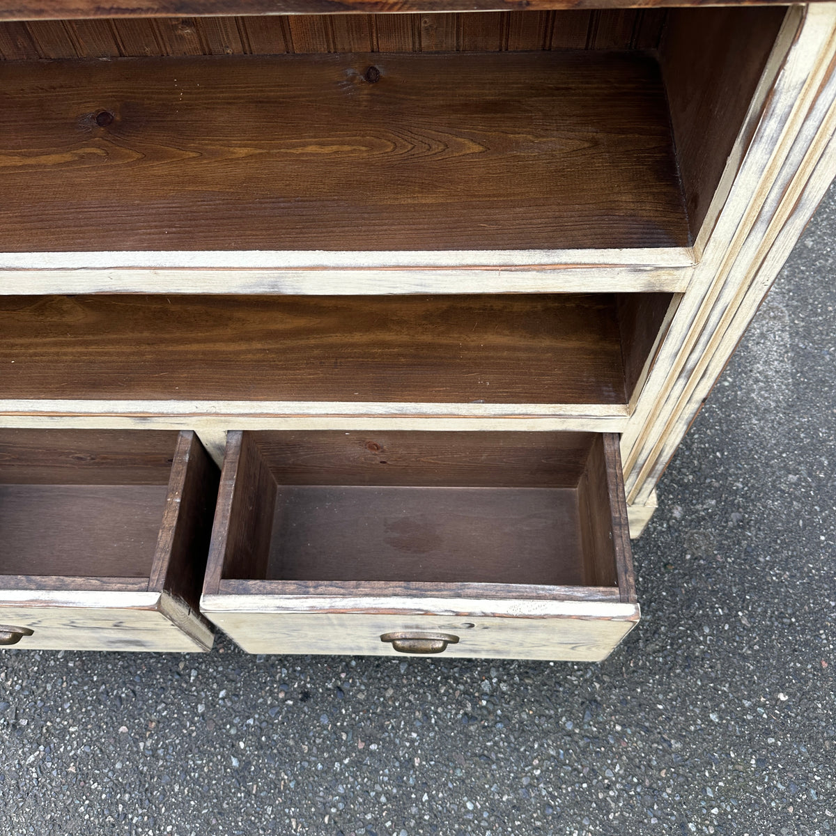 Farmhouse Solid Wood Bookcase Cabinet