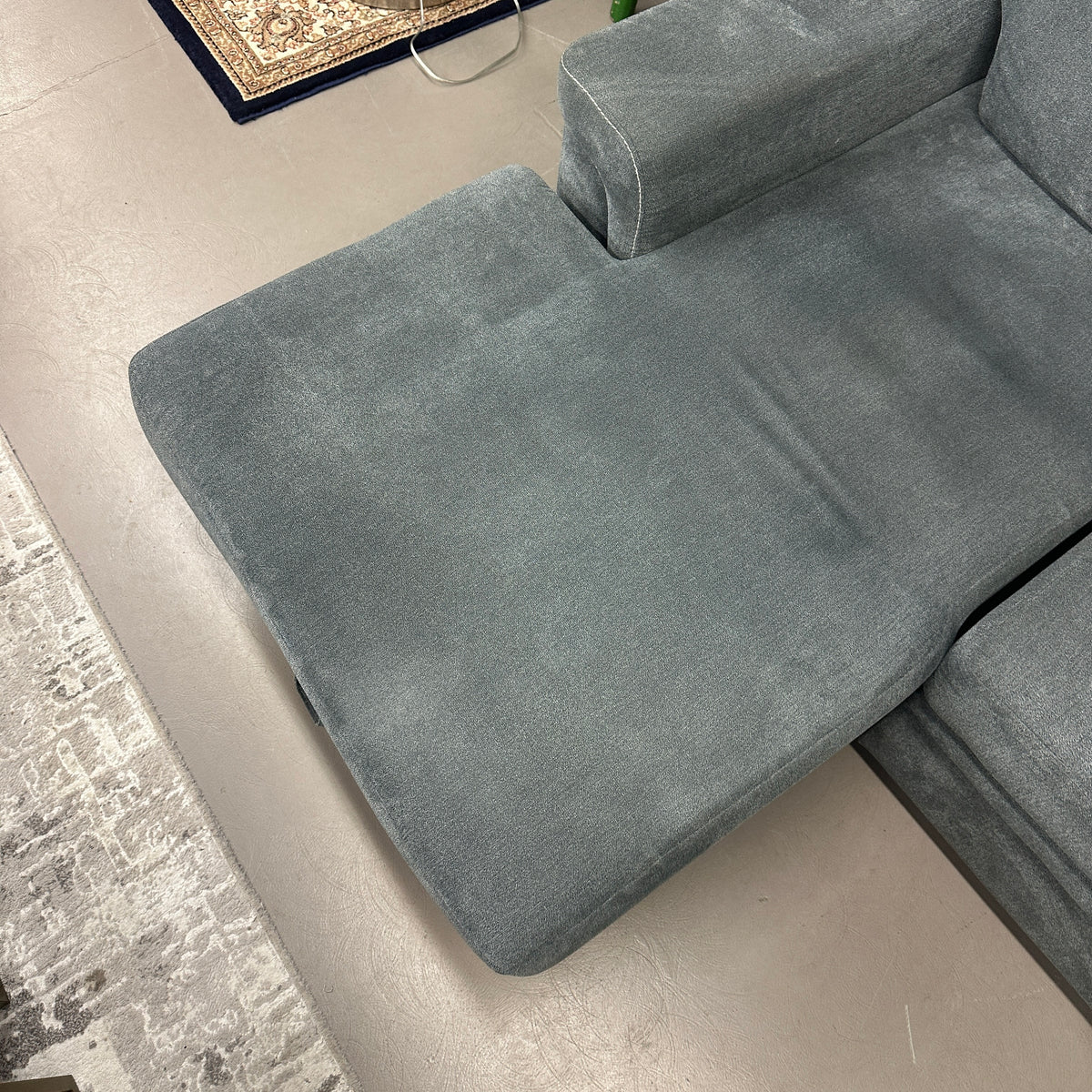 Grey Pull-Out Sleeper Sectional with Storage