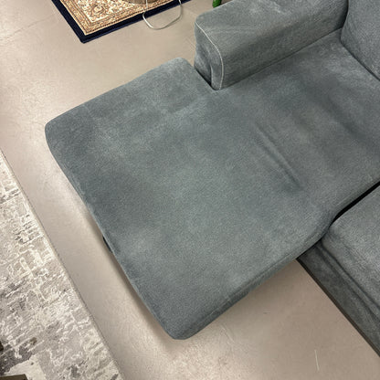 Grey Pull-Out Sleeper Sectional with Storage