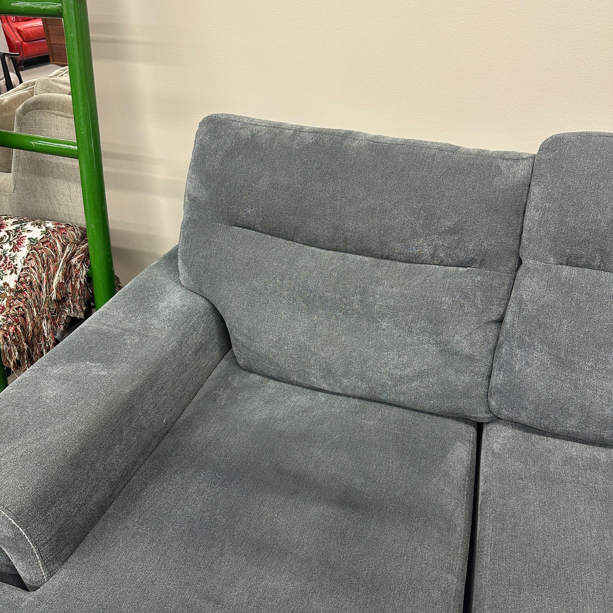 Grey Pull-Out Sleeper Sectional with Storage