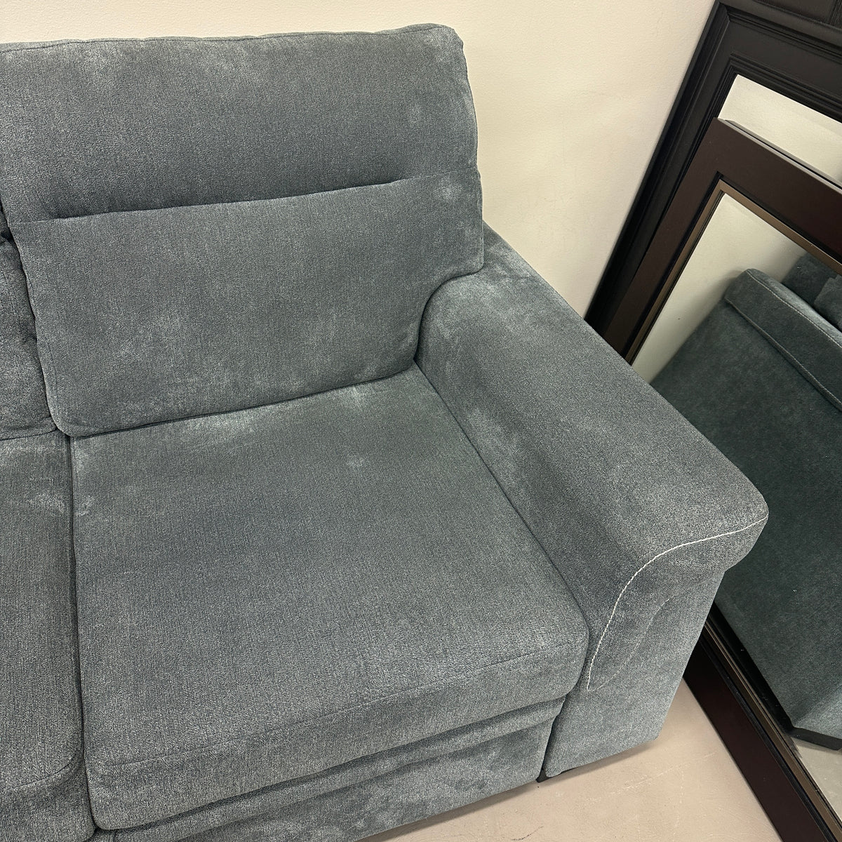 Grey Pull-Out Sleeper Sectional with Storage