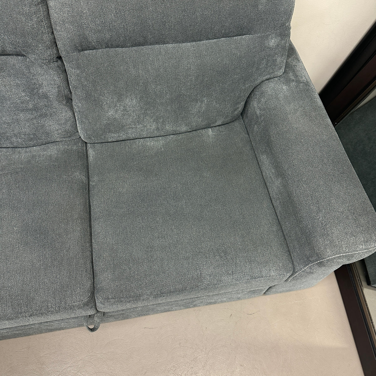 Grey Pull-Out Sleeper Sectional with Storage