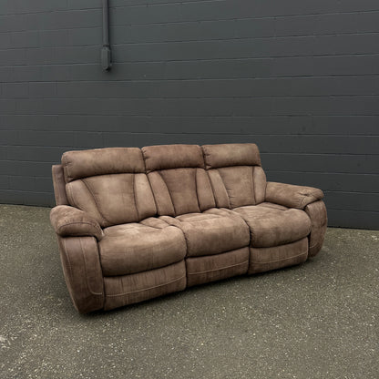Brown Reclining Sofa Set