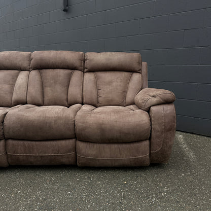Brown Reclining Sofa Set