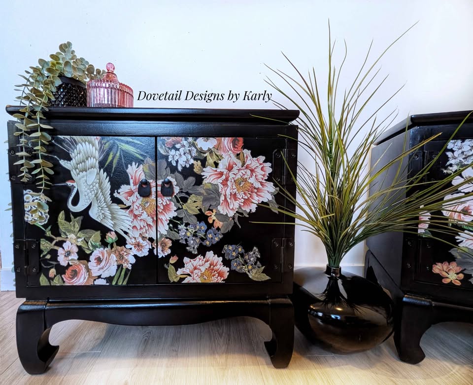 Chinoiserie Style Nighstands (x2)