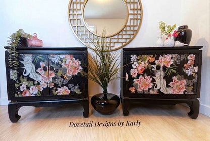 Chinoiserie Style Nighstands (x2)