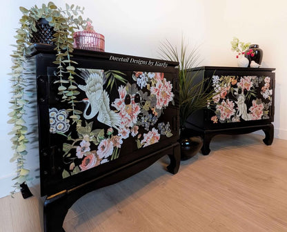 Chinoiserie Style Nighstands (x2)