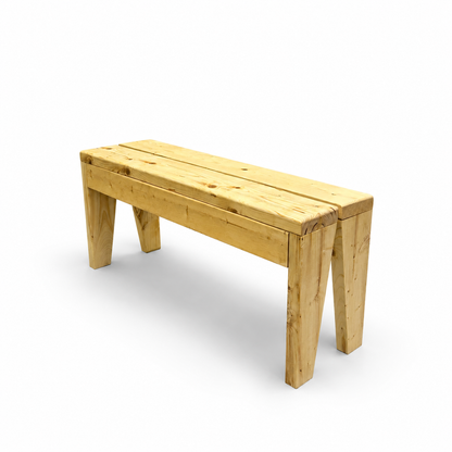 Pine Slab Solid Wood Bench