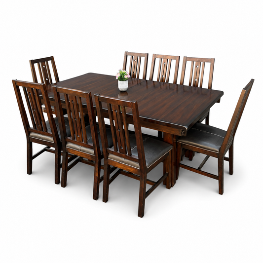 A-America Wood Dining Set with 8 Chairs