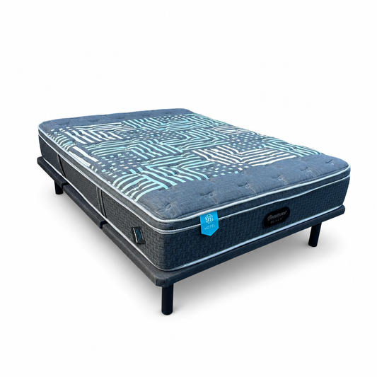 Beaudoin Platform Bed and Beautyrest Mattress - Queen