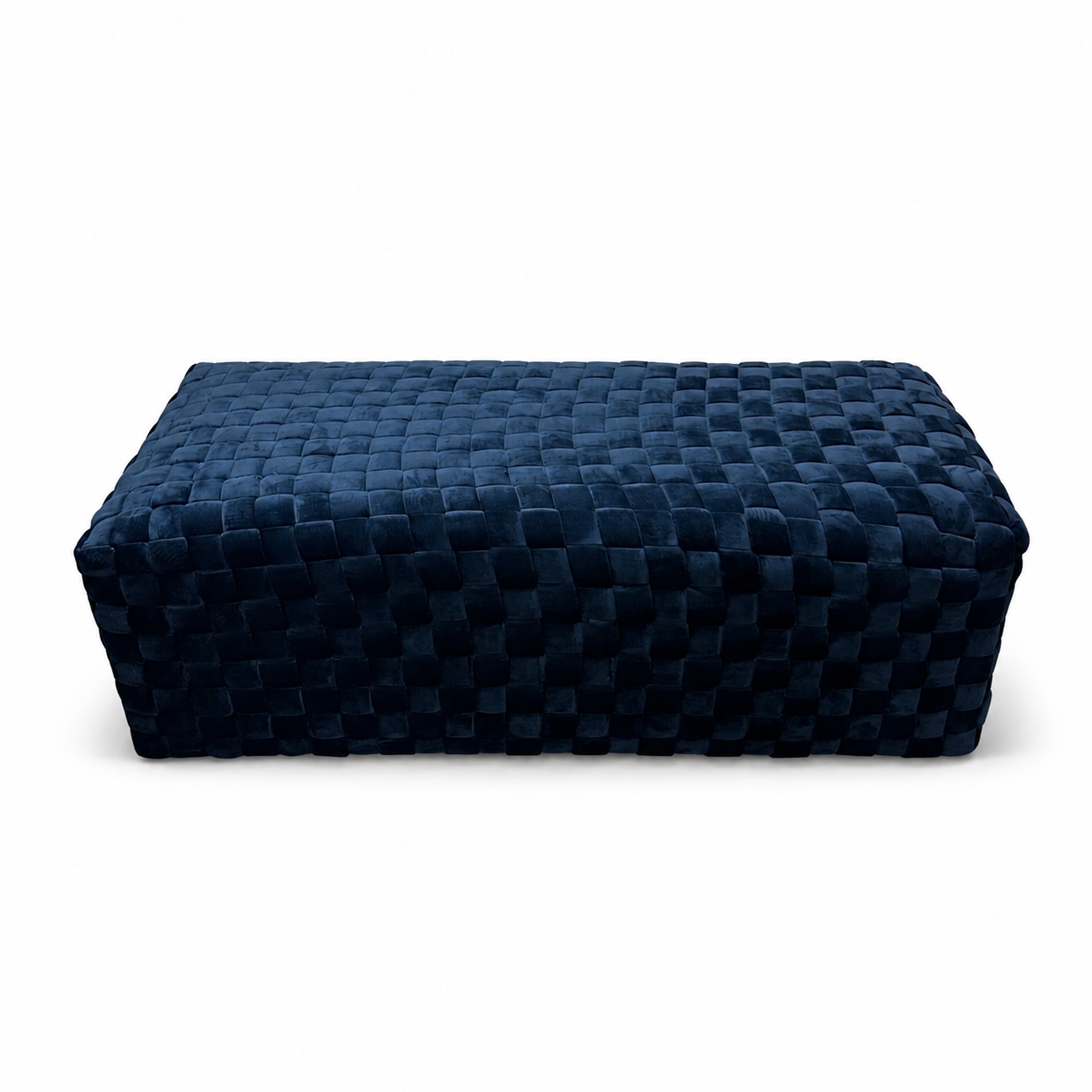 Diamond Navy Velvet Upholstered Bench
