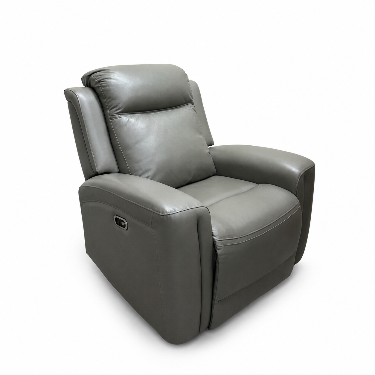 Alpine Leather Power Reclining Chair - Grey