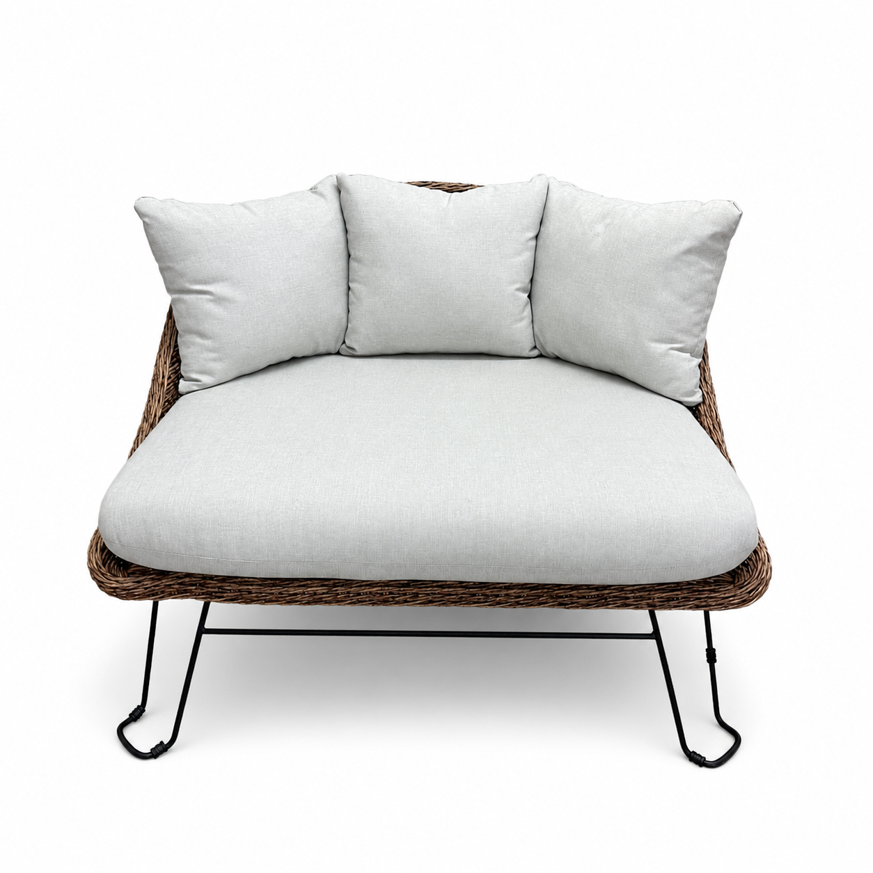 Patio Wicker Cuddle Chair