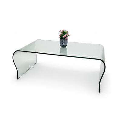 Modern Curved Glass Coffee Table