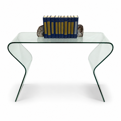 Modern Curved Glass Console Table