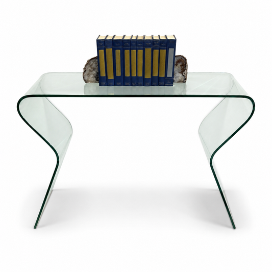 Modern Curved Glass Console Table