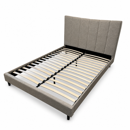 Upholstered Platform Bed - Queen Size