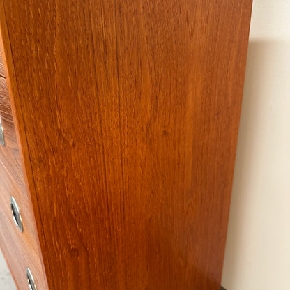 Mid-Century Modern Teak 5 Drawers Highboy Dresser
