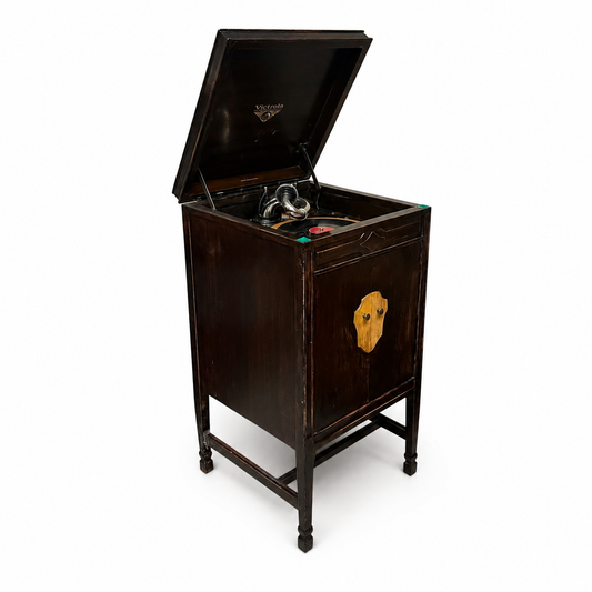 1920s antique Victor Victrola phonograph on white background