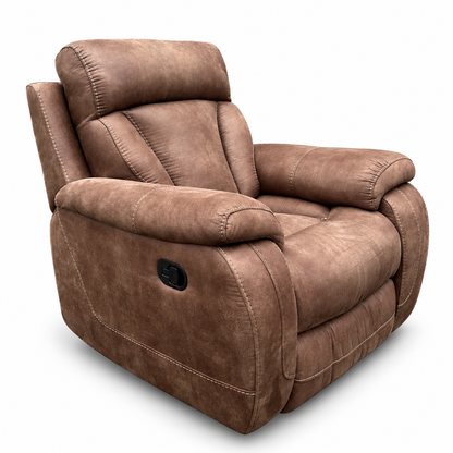 brown recliner white