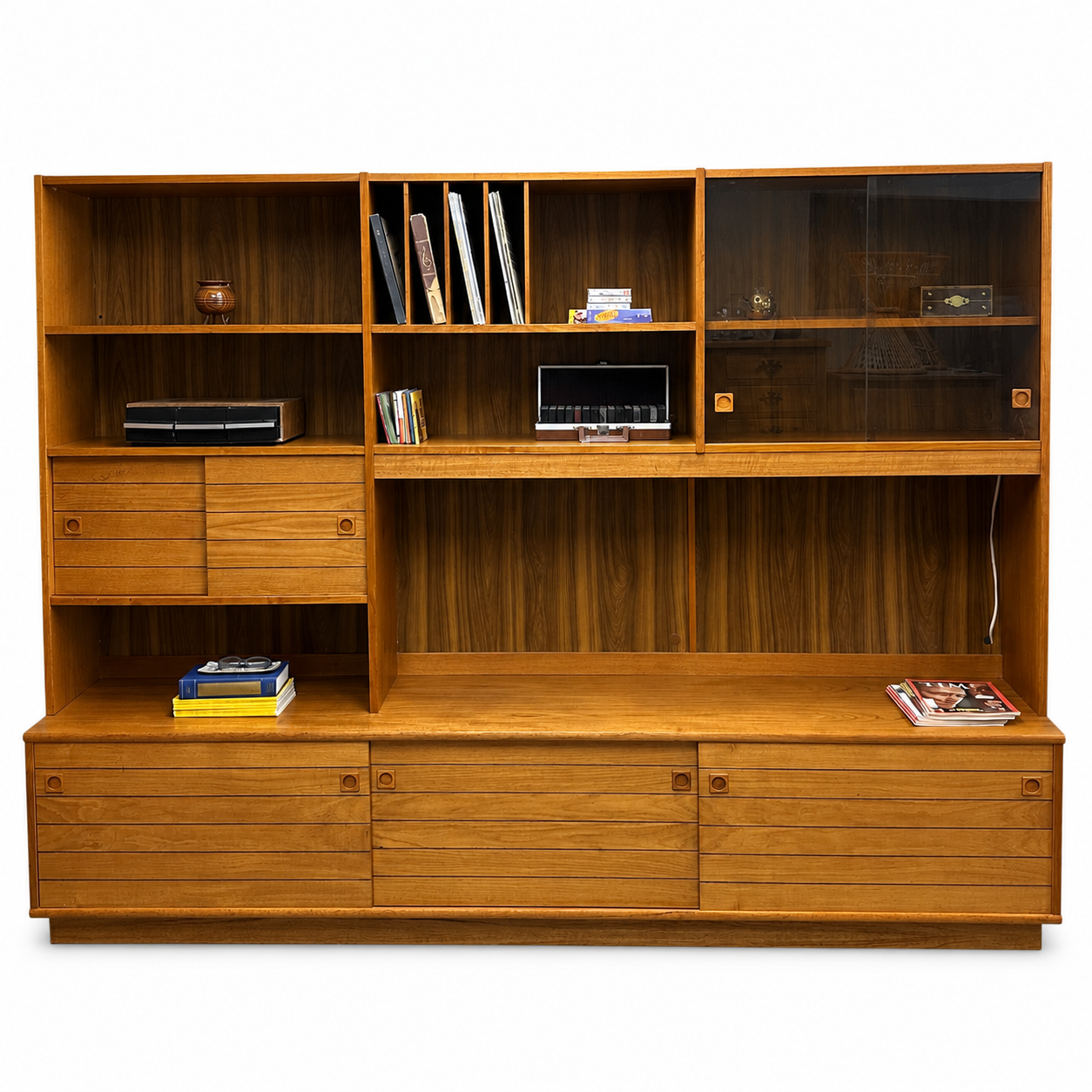 1960s Danish Teak Wall Unit by Domino Møbler