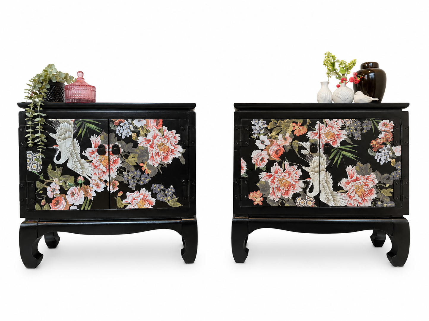 Chinoiserie Style Nighstands (x2)