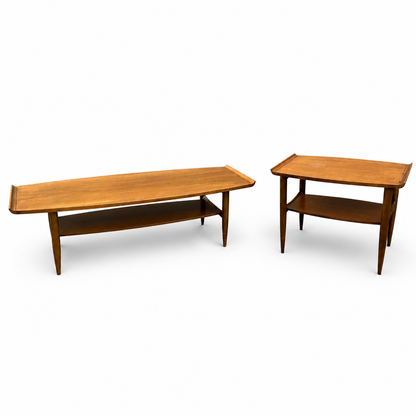 Vintage Deilcraft walnut coffee and end table set