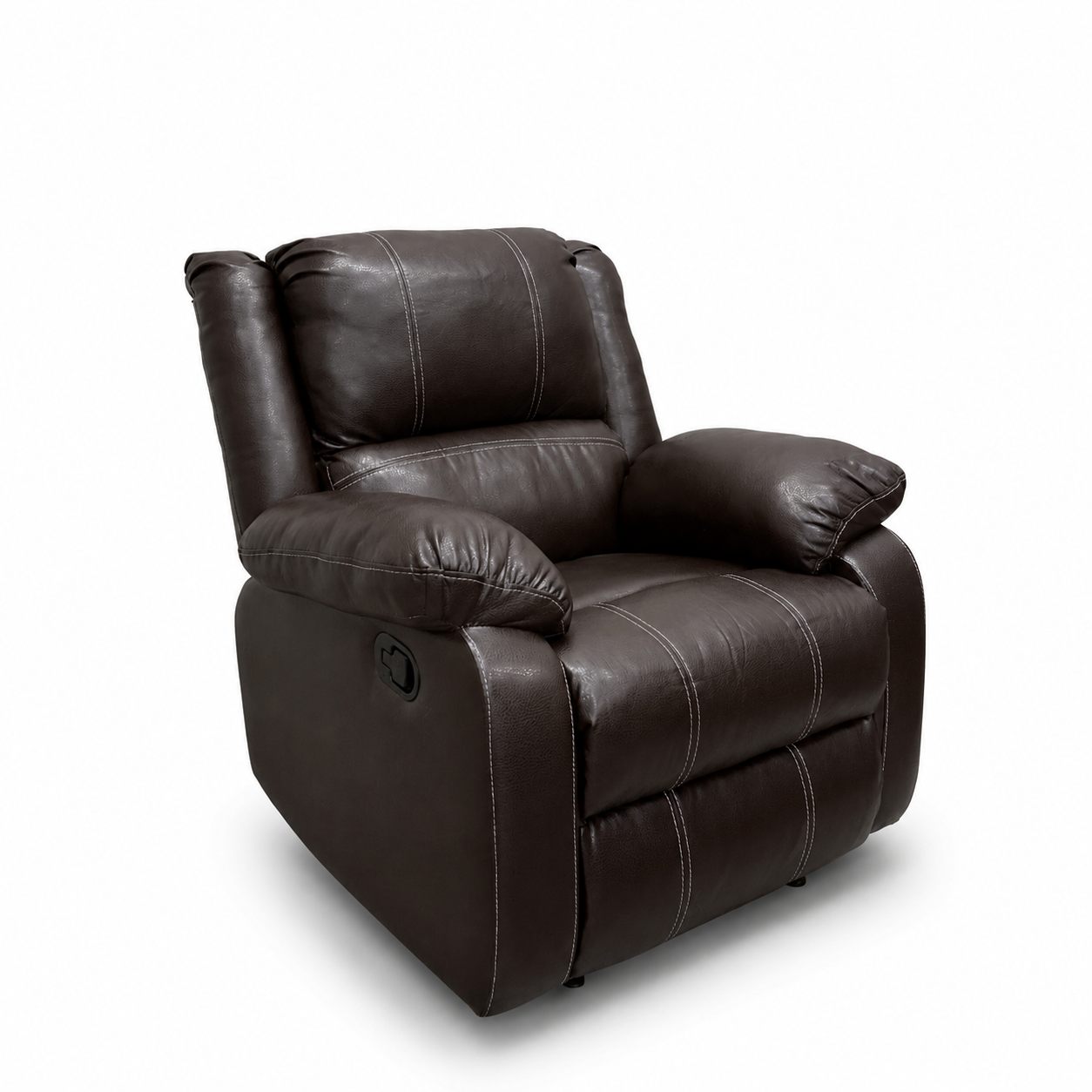 Faux Leather Brown Recliner Chair