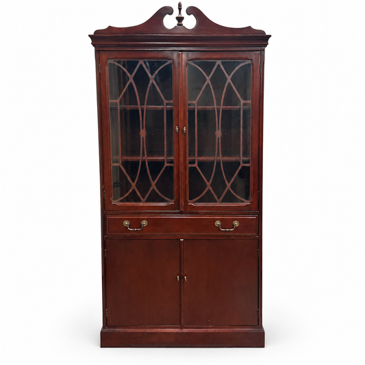 Georgian Vintage Mahogany Display Cabinet — white background