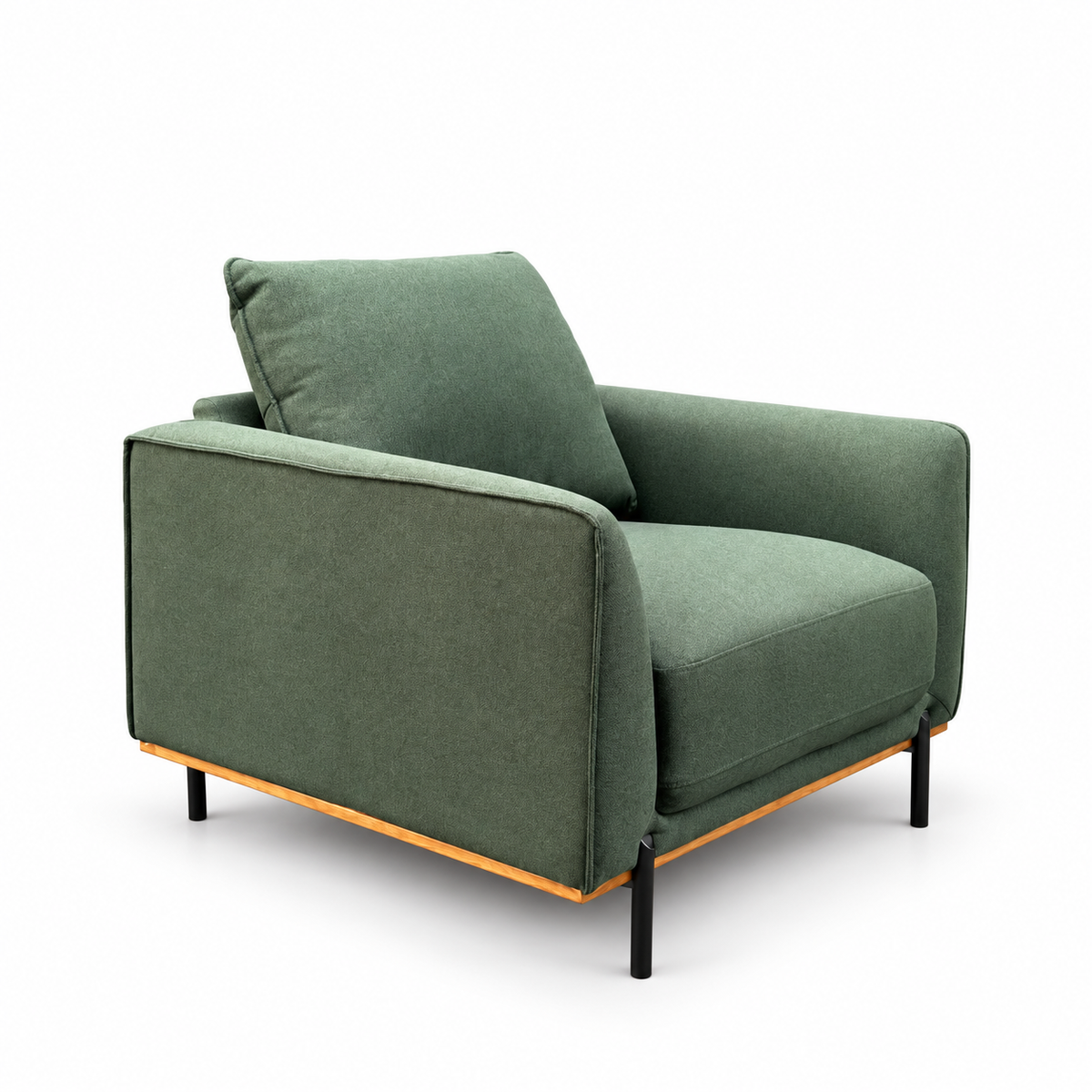 Hammer Dark Green Accent Chair — white background