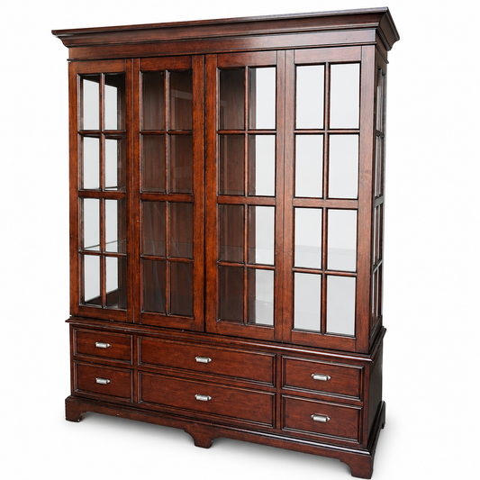 Lane Furniture Sliding Door Display Cabinet