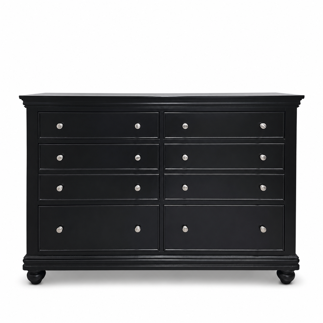 Black Modern 6 Drawers Dresser