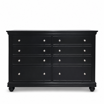 Black Modern 6 Drawers Dresser